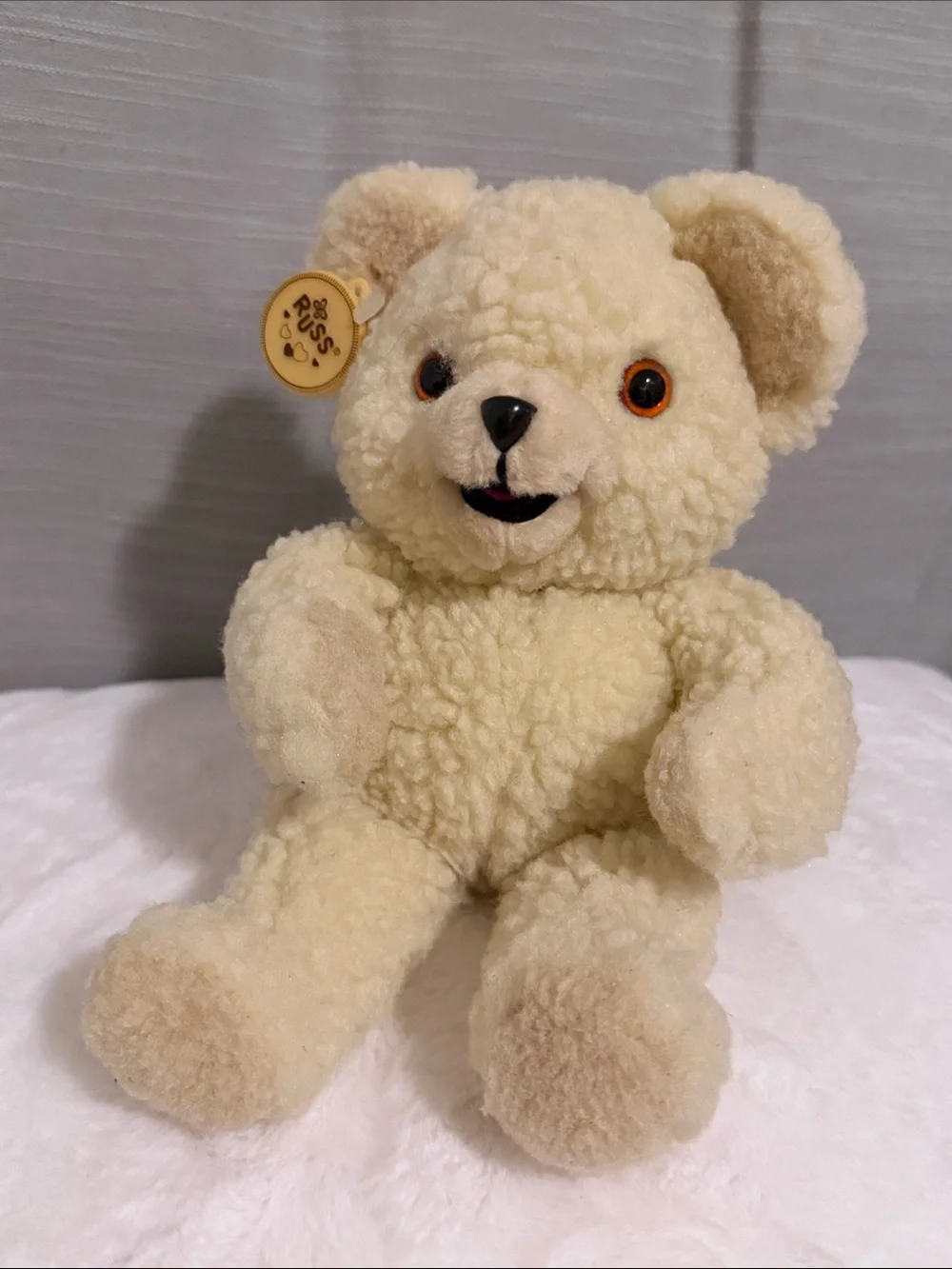 Vintage 1986 Snuggle Teddy Bear Plush Lever Brothers Fabric Softener Russ Soft